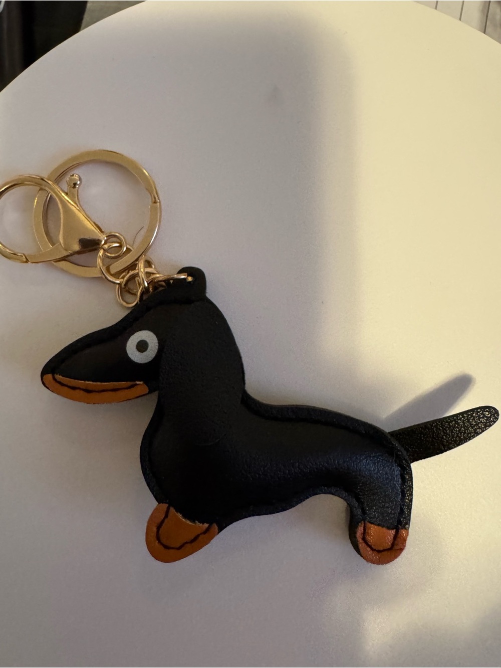 Black Dachshund keychain